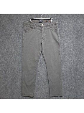 34 Heritage Pants Mens 35x30 Gray Courage Mid-Rise Performance Twill Stretch